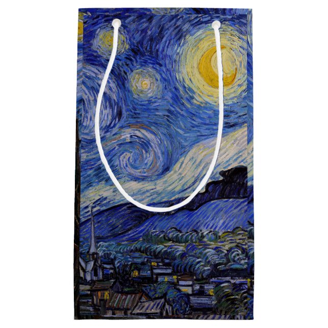 Petit Sac Cadeau Vincent Van Gogh - La nuit étoilée (Devant)