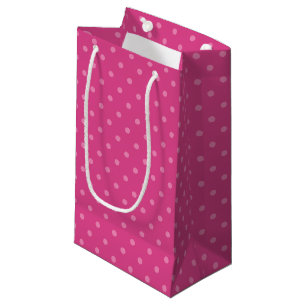 Petit Sac Cadeau Vintage classique rose Pois Modèle élégant