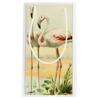 Petit Sac Cadeau Vintage Flamingo