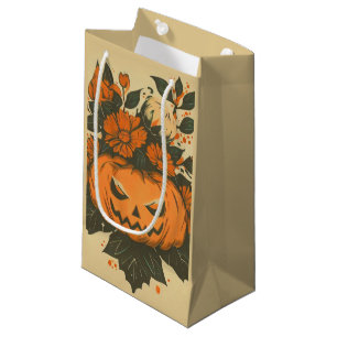 Petit Sac Cadeau Vintage/Halloween/Automne/citrouille