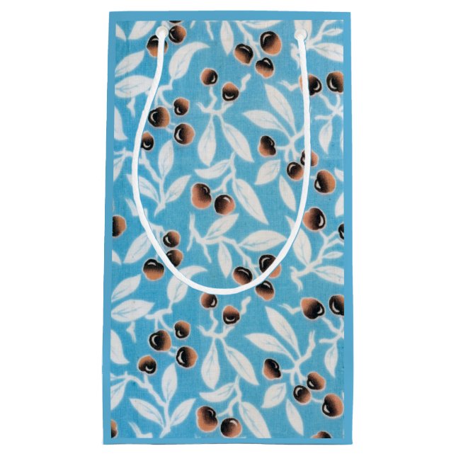 Petit Sac Cadeau Vintage Japonais Textile, Nuts Motif (Devant)