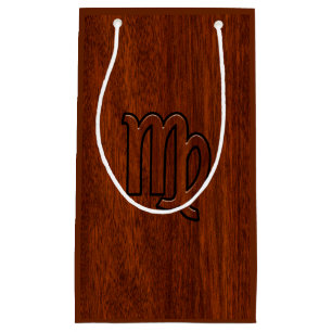 Petit Sac Cadeau Virgo Zodiac Connexion en Mahogany Riche Style Boi