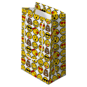 Petit Sac Cadeau Visages d'émotion de motif d'Emoji d'amusement