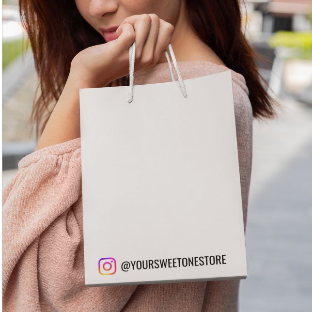 Petit Sac Cadeau Votre nom Instagram Icône de médias sociaux Marque (Créateur téléchargé)