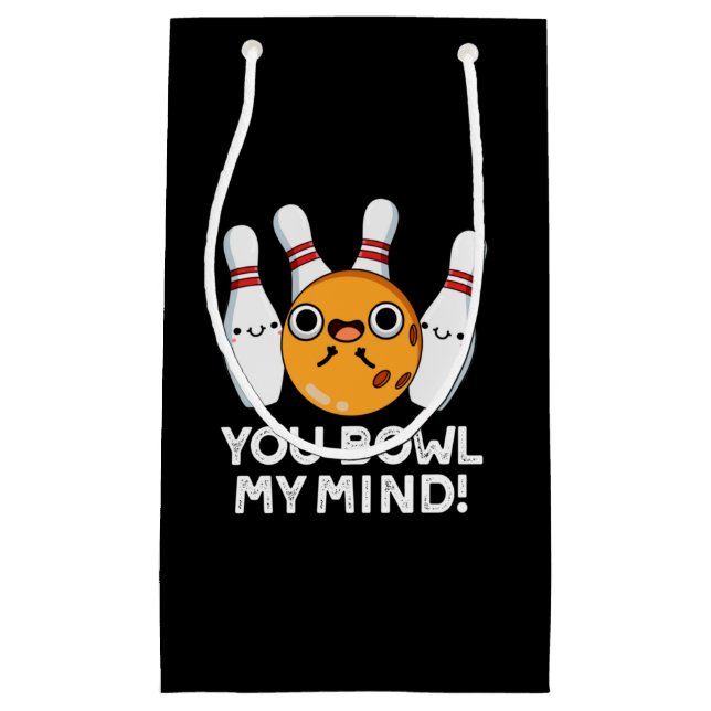 Petit Sac Cadeau Vous Bol Mon Esprit Drôle Pun Bowling Dark BG (Devant)