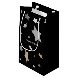 Petit Sac Cadeau Vous Êtes Une Étoile ! Élégant Noir moderne