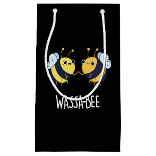 Petit Sac Cadeau Wassabee Funny Wasabi Bee Pun Dark BG