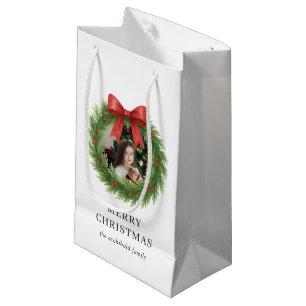 Petit Sac Cadeau Watercolor Wirath Photo Noël moderne