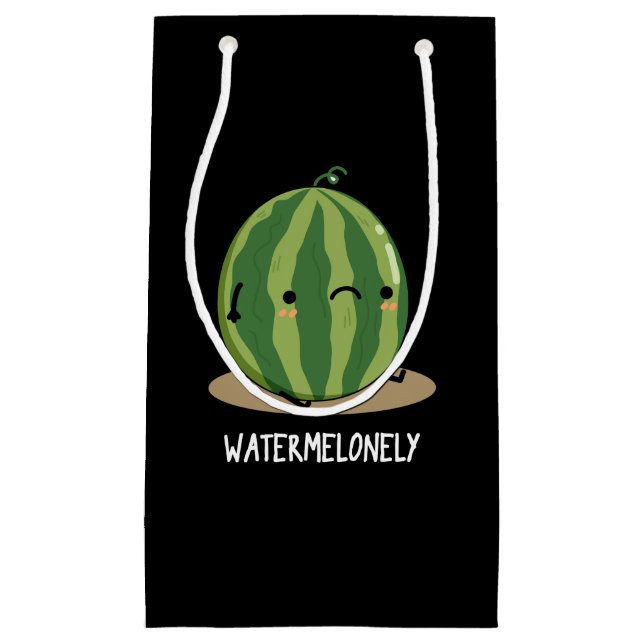 Petit Sac Cadeau Watermelonny Funny Watermelon Fruit Pun Dark BG (Devant)