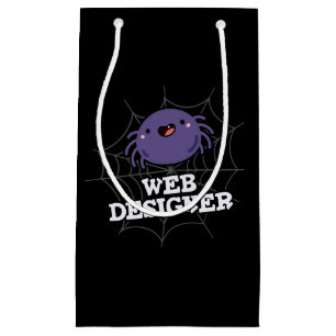 Petit Sac Cadeau Web Designer Funny Spider Pun Dark BG