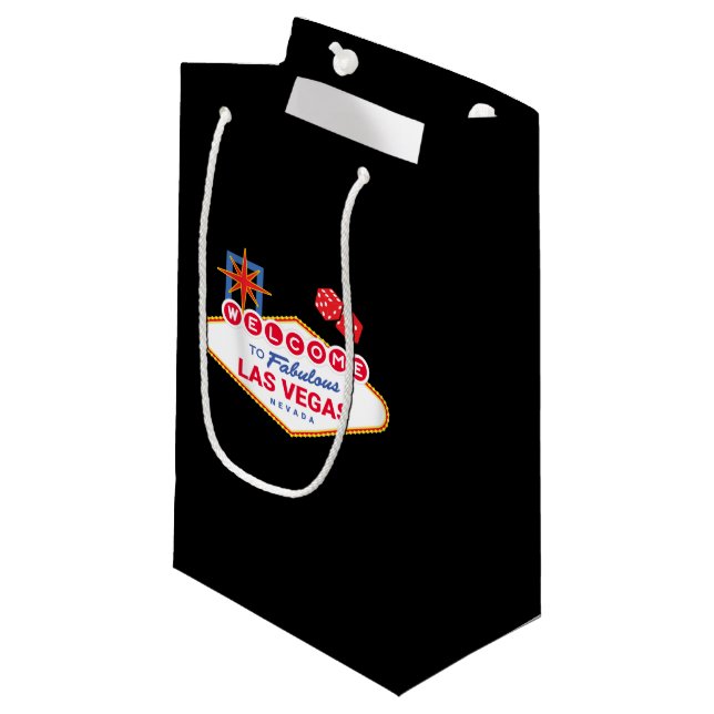 Petit Sac Cadeau Welcome To Fabulous Las Vegas (Devant Angle)