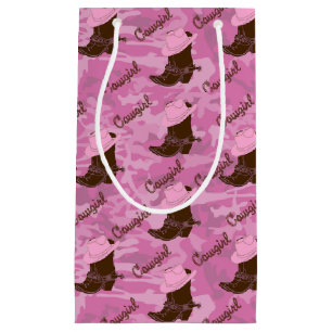 Petit Sac Cadeau Western Cowgirl Casquette and Boots Imprimer Cadea
