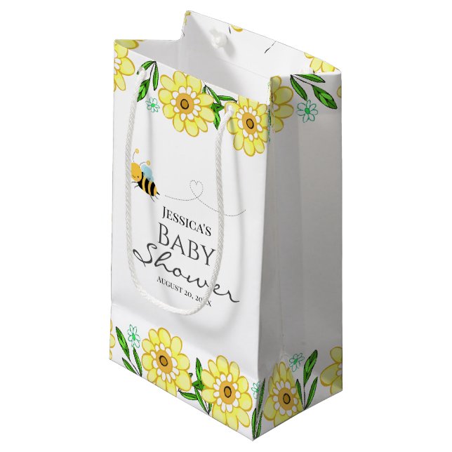 Petit Sac Cadeau Whimsical Sweet Baby shower d'abeilles (Devant Angle)