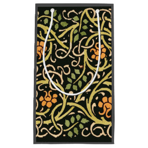 Petit Sac Cadeau William Morris Black Floral Art