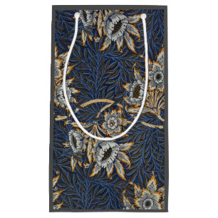 Petit Sac Cadeau William Morris Tulip Willow Blue Motif