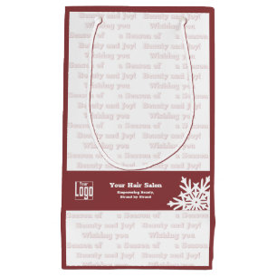 Petit Sac Cadeau Wishing you a Season of Beauty & Joy - Typographie