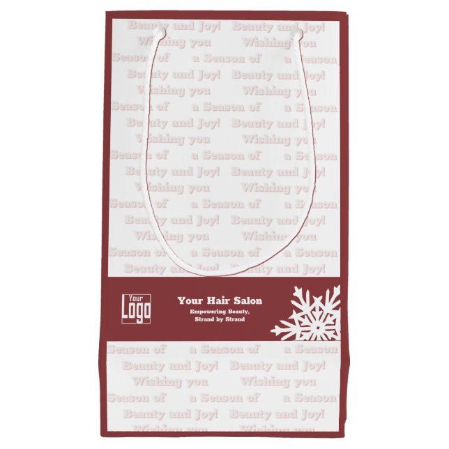 Petit Sac Cadeau Wishing you a Season of Beauty & Joy - Typographie (Devant)