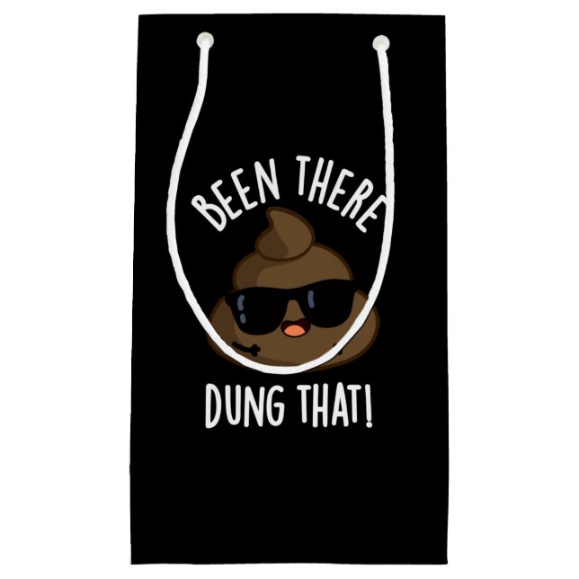 Petit Sac Cadeau Y Avait De La Poumon Qui Drôle Poop Pun Dark BG (Devant)