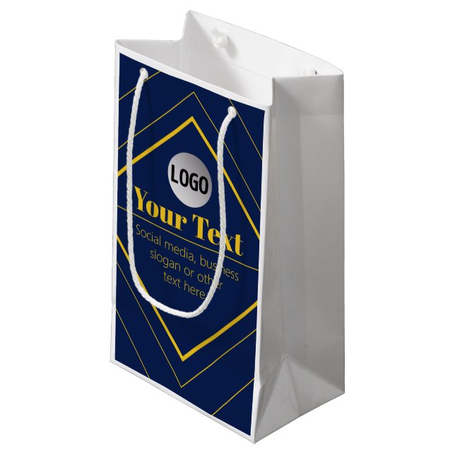Petit Sac Cadeau Your Logo & Customizable Design Template (Devant Angle)