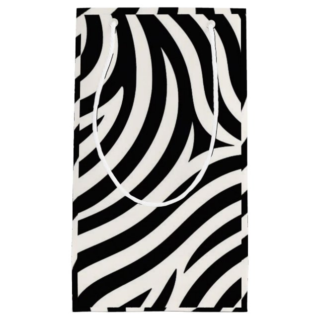 Petit Sac Cadeau Zebra Stripes Impression moderne (Devant)