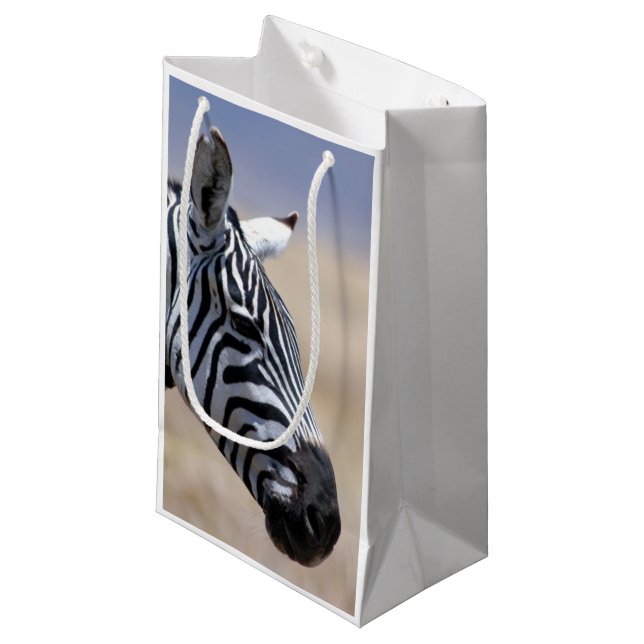 Petit Sac Cadeau Zèbre (Devant Angle)