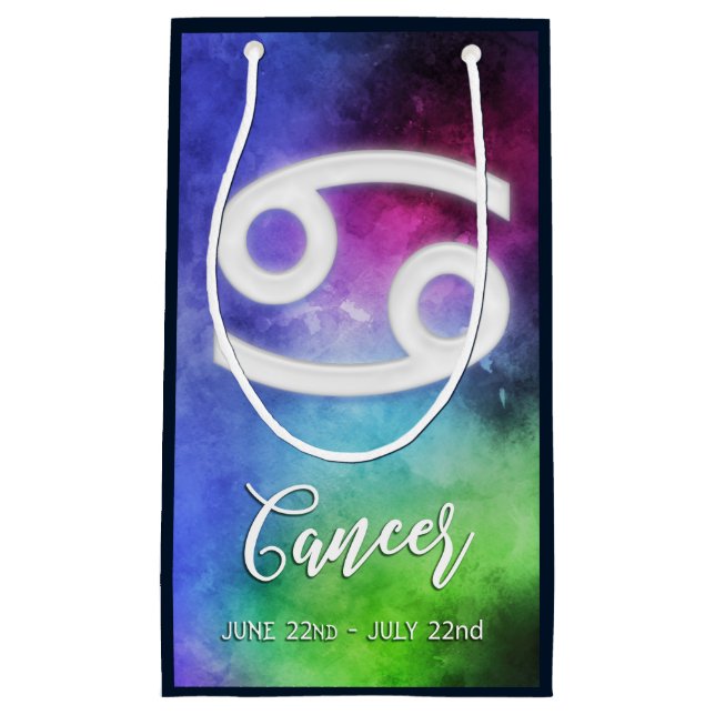 Petit Sac Cadeau Zodiac : Dates du cancer (Devant)
