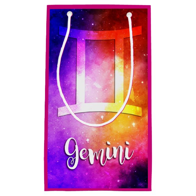 Petit Sac Cadeau Zodiac : Gemini Candy Space (Devant)