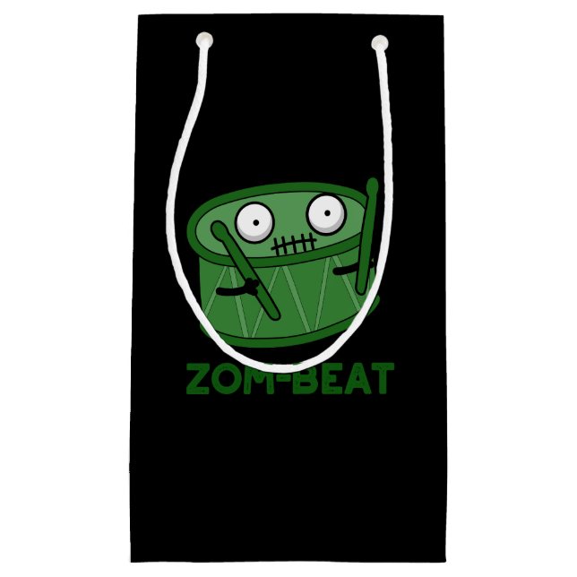 Petit Sac Cadeau Zom beat Funny Halloween Zombie Drum Pun Dark BG (Devant)
