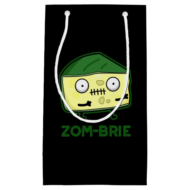 Petit Sac Cadeau Zom-brie Funny Zombie Pun Dark BG (Devant)