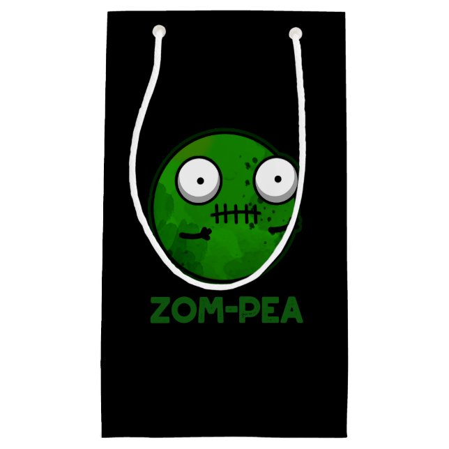 Petit Sac Cadeau Zom-pois amusant Zombie Pea Pun Dark BG (Devant)