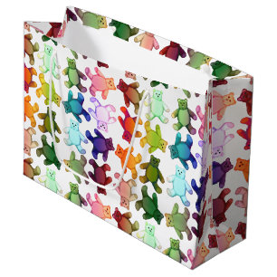 Petit sac coloré de cadeau de nounours