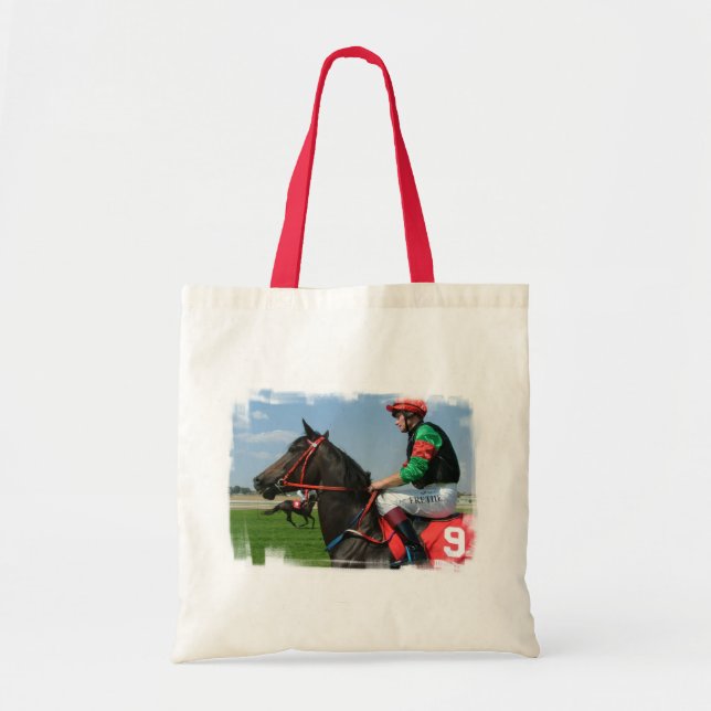 Petit sac de toile de jockey et de cheval (Devant)