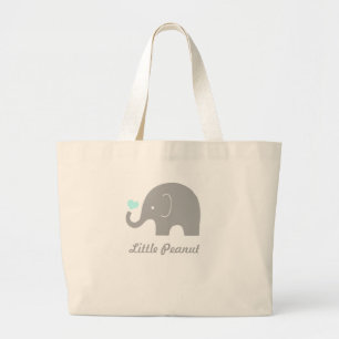 Petit Sac fourre-tout éléphant d'arachide, coeur b