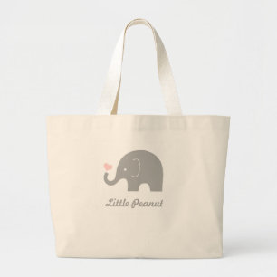 Petit Sac fourre-tout éléphant d'arachide, coeur r