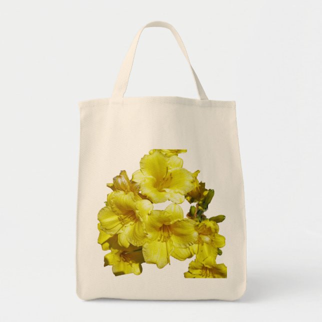 Petit Sac fourre-tout jaune Lillies (Devant)