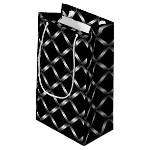 Petit sac noir brillant de cadeau
