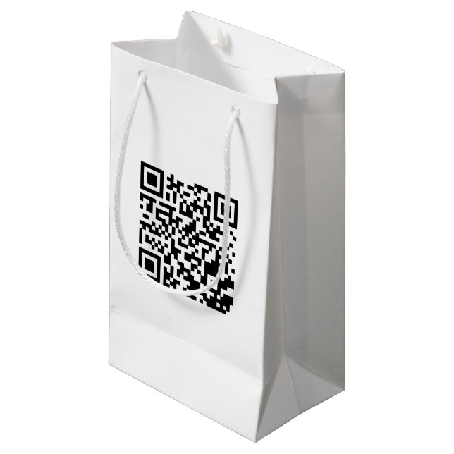 Petit sac personnalisé avec code QR pour la promot (Devant Angle)