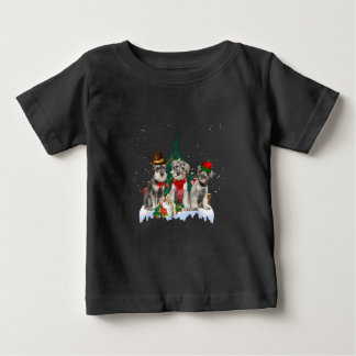 Petit Schnauzer de Noël Dog Tee T-Shirt