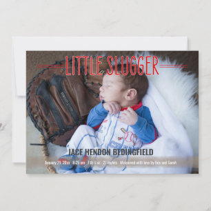 Petit Slugger Baseball Baby Faire-part de naissanc