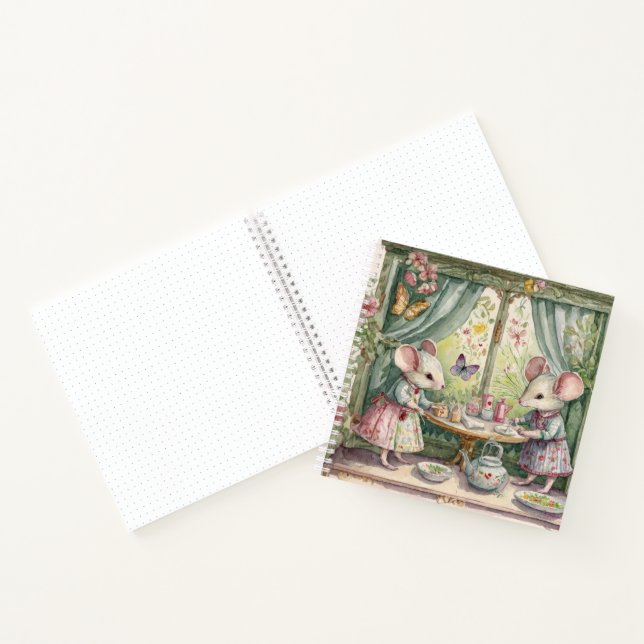 Petit souris sur cahier de notes bullet journal (Intérieur)