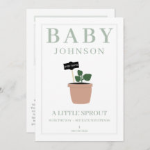 Petit Sprout semis paquet sexe Reveal Invitations
