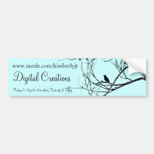 Petit Sticker pare-chocs pour oiseaux noirs