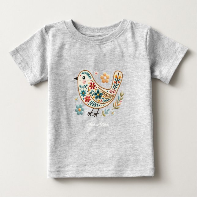 Petit T-Shirt Bébé Fleur Little Bird (Devant)
