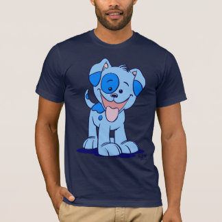 Petit T-shirt bleu de chiot