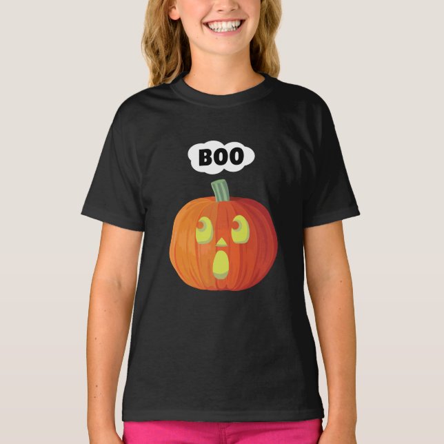 Petit T-shirt Citrouille d'Halloween (Devant)