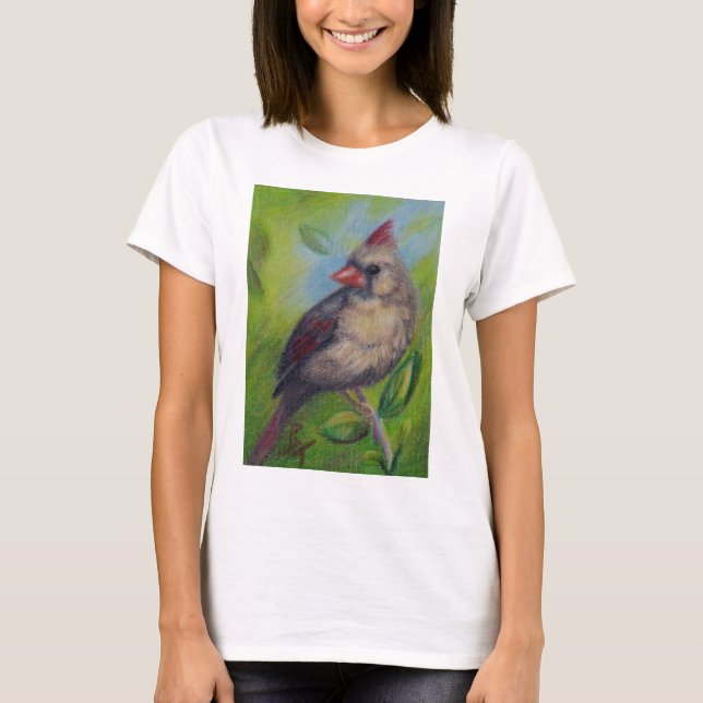 Petit T-shirt de dames d'aceo de Mlle Cardinal (Devant)