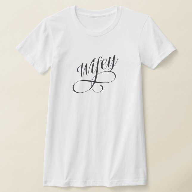 Petit T-Shirt marié Wifey Script (Poser)
