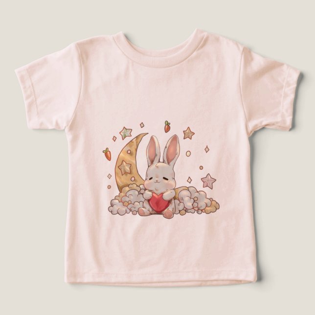 Petit T-shirt mignon pour fille en bas âge (Design Recto)
