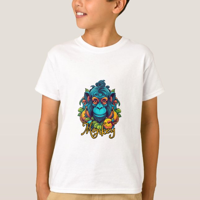 Petit T-Shirt Monkey Design (Devant)