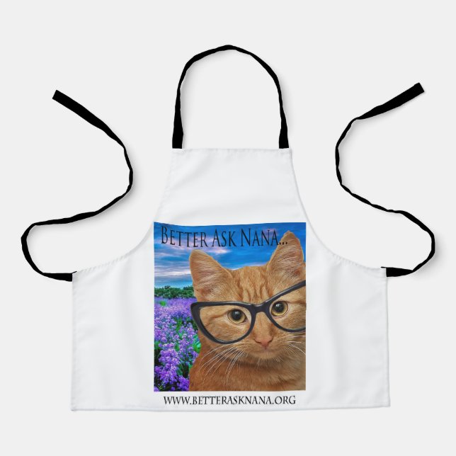 petit tablier enfant blanc mieux demander nana (Recto)